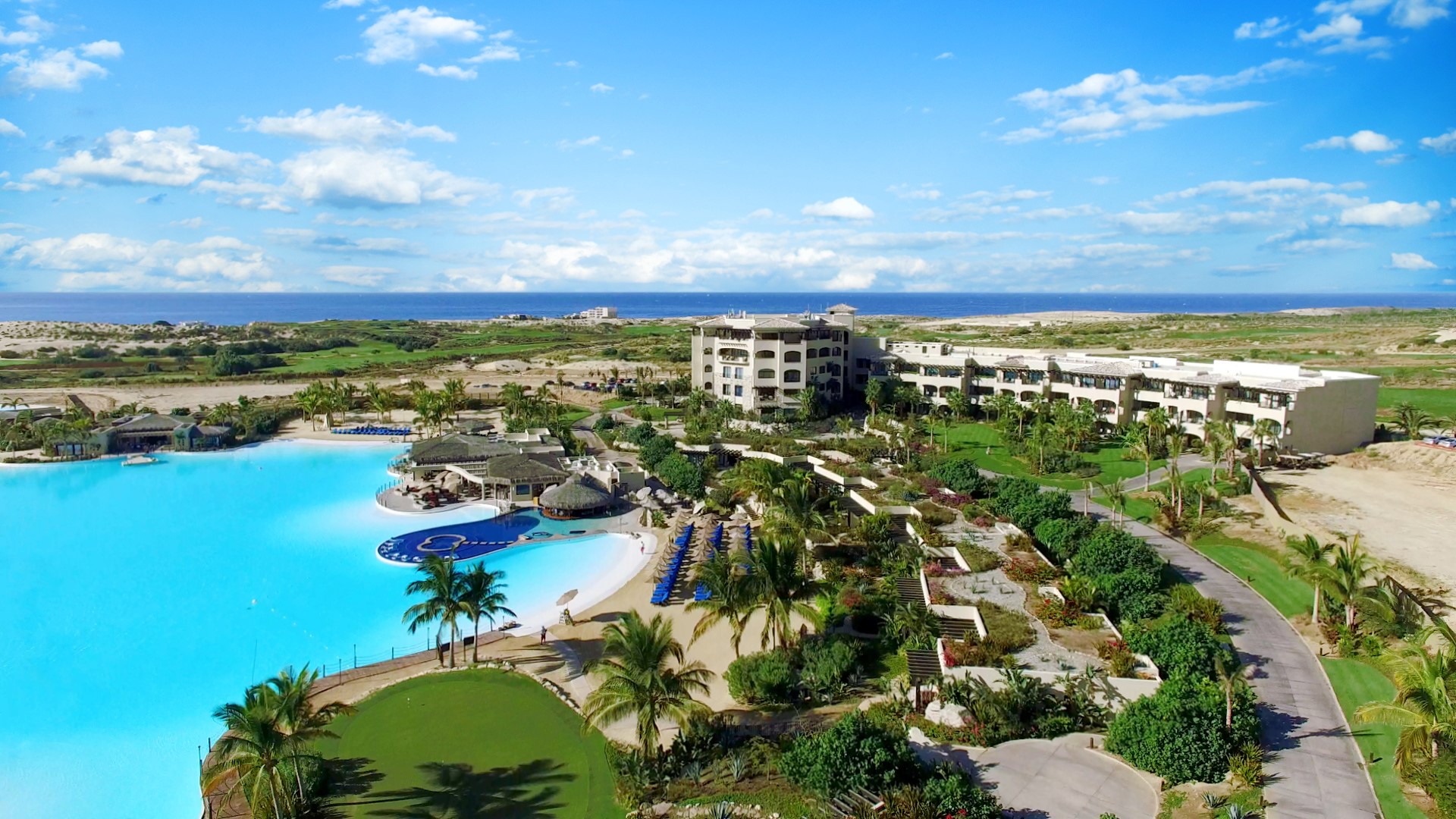 Aerial view of Diamante Cabo San Lucas and the Crystal Lagoon