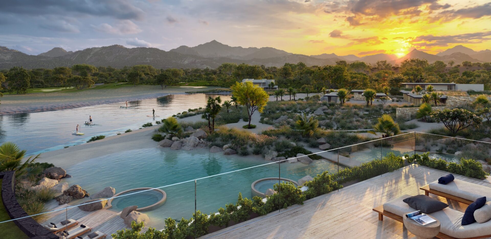 Four Seasons Costa Palmas East Cape Baja California Sur luxury resort lagoon sunset