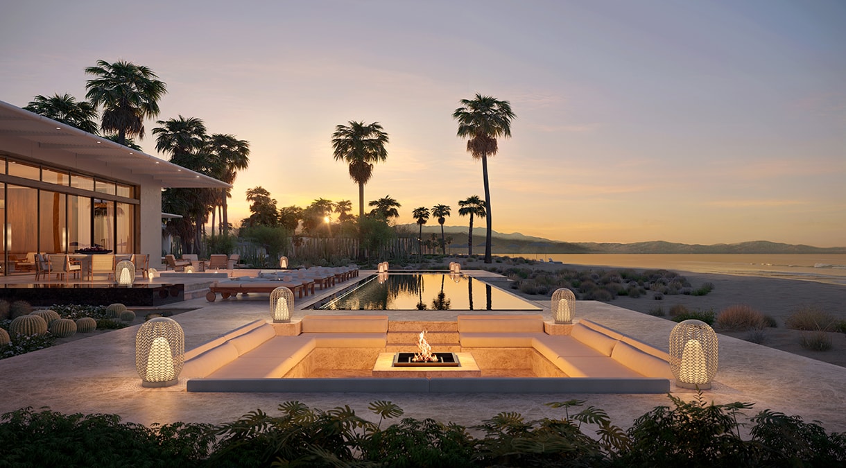 Amanvari at Costa Palmas villa terrace and fire pit – Aman branded residences in Los Cabos