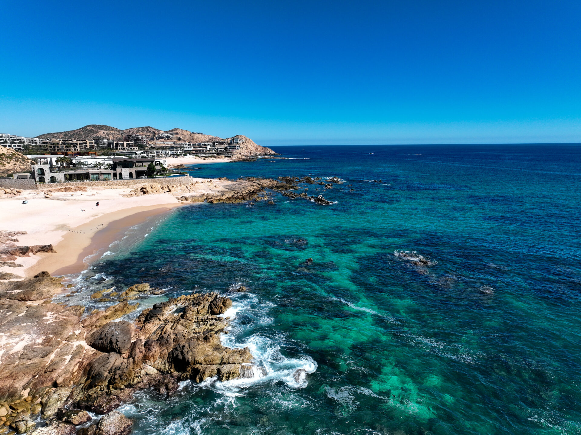 Oceanfront homesite enclave at Maravilla, Los Cabos — aerial view of the coastline
