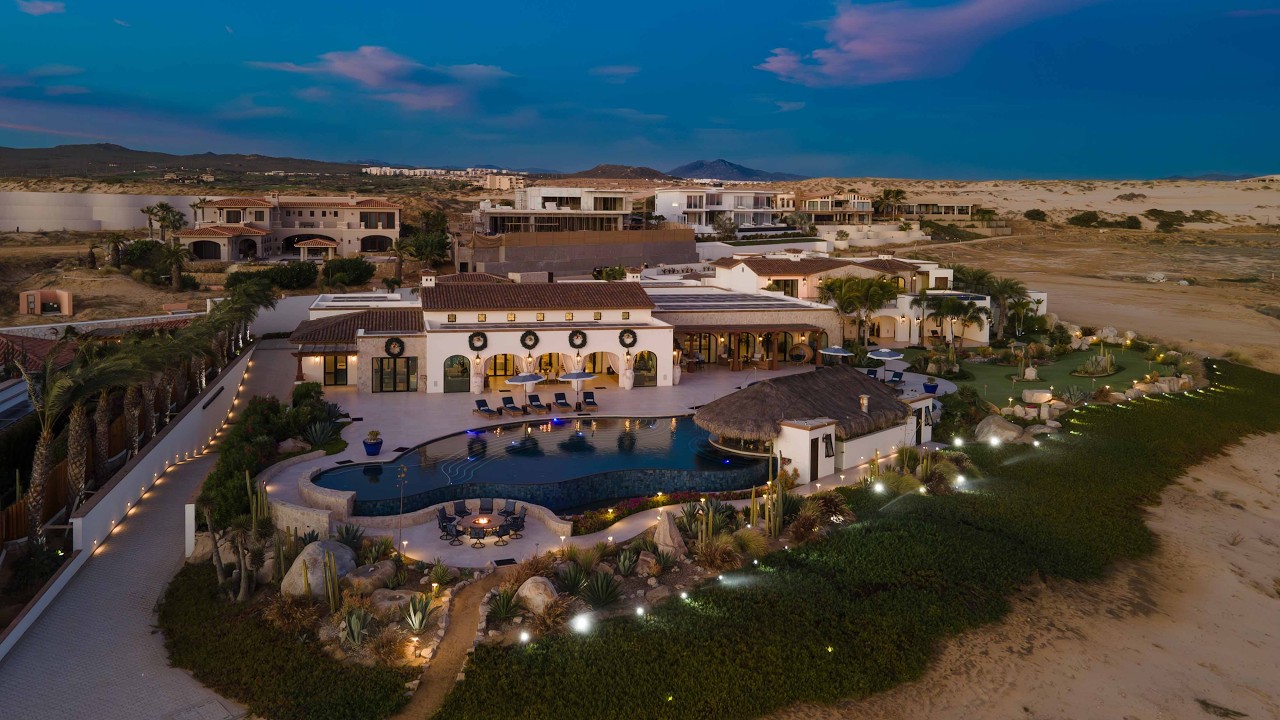 Beach Estate at Diamante Cabo San Lucas at dusk